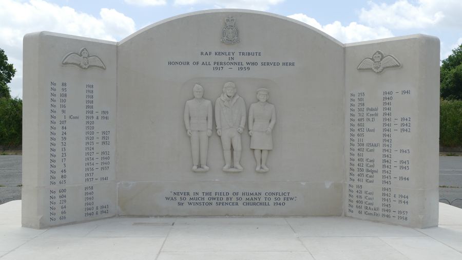 The RAF Kenley Tribute memorial stone